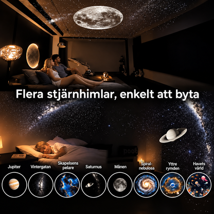 USB Starry Sky Projector Night Light 360° Adjustable Galaxy Atmosphere Lamp for Car Interior Home Bedroom Romantic Nightlight